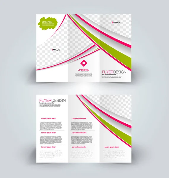 Brochure ontwerpsjabloon voor business onderwijs advertentie. Driebladige brochure — Stockvector