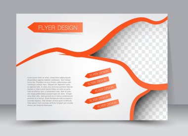 Dergi kapağı şablon tasarım yatay yönlendirmeye sahip 