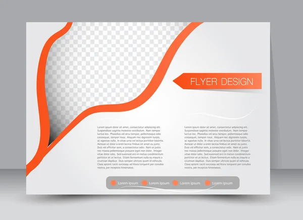 Plantilla de portada de revista con orientación paisaje de diseño — Vector de stock