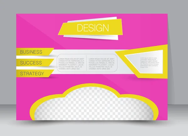 magazine cover template with design landscape orientation