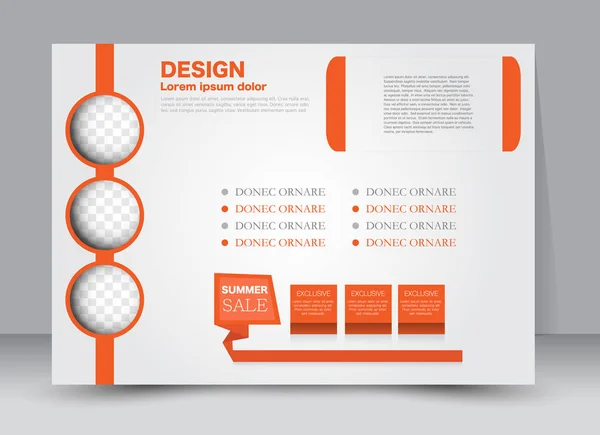 Tijdschriftdekking sjabloon met ontwerp liggend — Stockvector