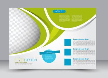 Dergi kapağı şablon tasarım yatay yönlendirmeye sahip