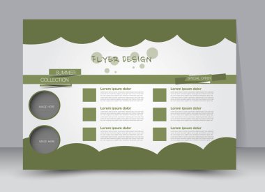 Dergi kapağı şablon tasarım yatay yönlendirmeye sahip