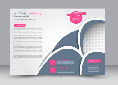 Dergi kapağı şablon tasarım yatay yönlendirmeye sahip