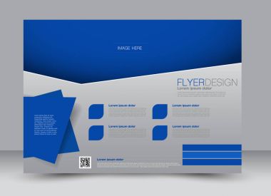 Dergi kapağı şablon tasarım yatay yönlendirmeye sahip