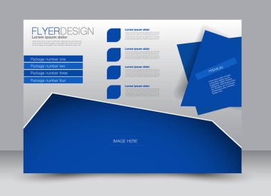 Dergi kapağı şablon tasarım yatay yönlendirmeye sahip