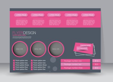 Dergi kapağı şablon tasarım yatay yönlendirmeye sahip