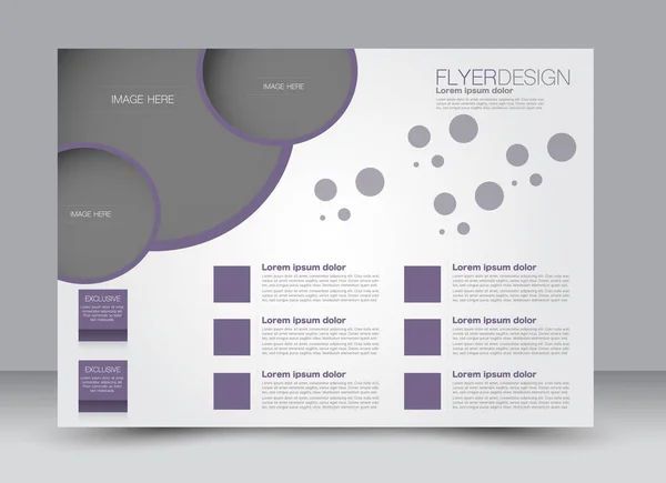 Modèle de couverture de magazine avec orientation paysage design — Image vectorielle