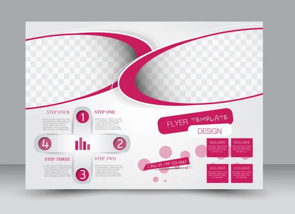 Magazine cover template with design landscape orientation — Stock Vector