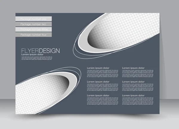 Modèle de couverture de magazine avec orientation paysage design — Image vectorielle