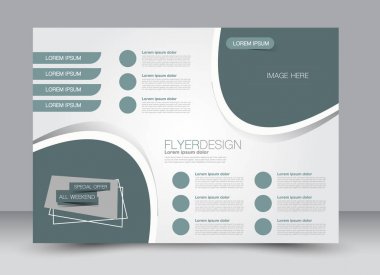 Dergi kapağı şablon tasarım yatay yönlendirmeye sahip