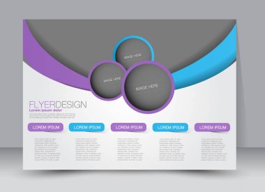El ilanı, broşür, billboard şablon tasarım yatay yönlendirme