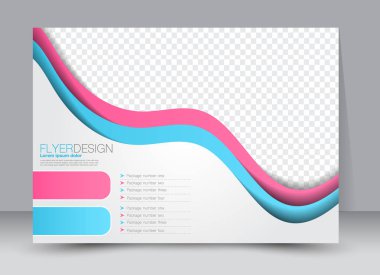 El ilanı, broşür, billboard şablon tasarım yatay yönlendirme