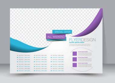 El ilanı, broşür, billboard şablon tasarım yatay yönlendirme