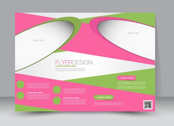 Modelo de capa de revista com orientação de paisagem de design — Vetor de Stock