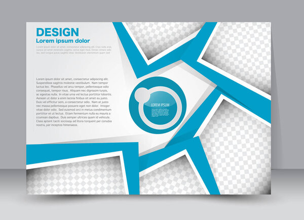 magazine cover template with design landscape orientation