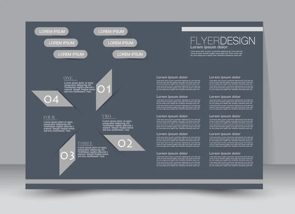 magazine cover template with design landscape orientation