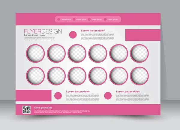 Tijdschriftdekking sjabloon met ontwerp liggend — Stockvector