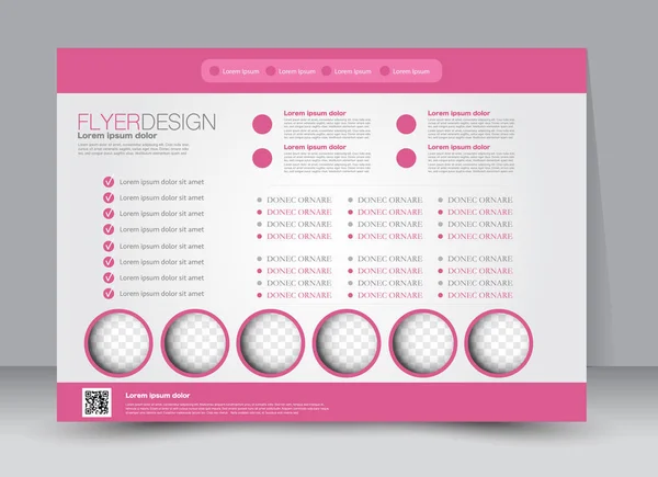 Tijdschriftdekking sjabloon met ontwerp liggend — Stockvector