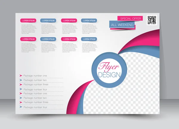 Flyer, brochure, billboard sjabloon ontwerp liggend — Stockvector