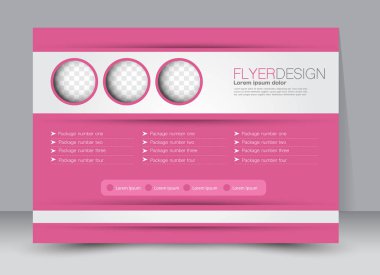 El ilanı, broşür, billboard şablon tasarım yatay yönlendirme