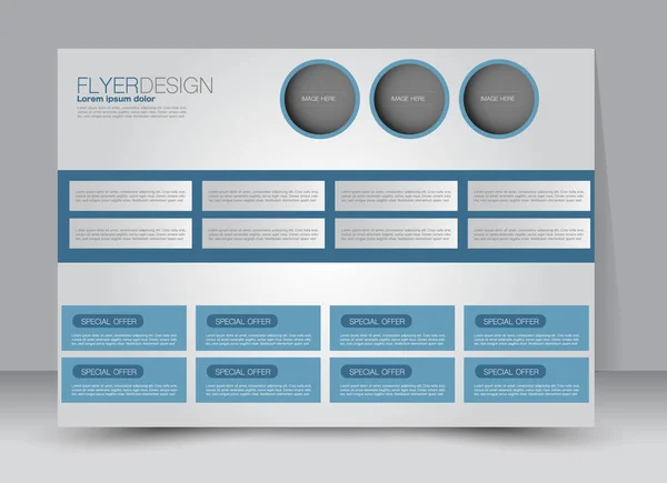 Flyer, Broschüre, Plakatvorlage Design Landschaftsorientierung — Stockvektor