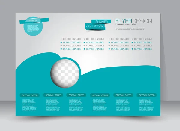 Flyer, Broschüre, Plakatvorlage Design Landschaftsorientierung — Stockvektor