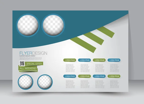 Flyer, Broschüre, Plakatvorlage Design Landschaftsorientierung — Stockvektor