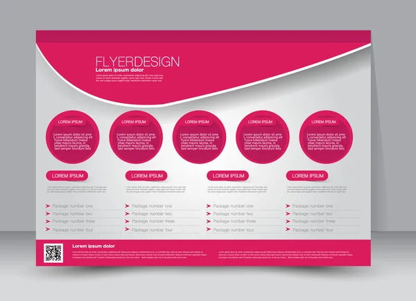 Flyer, brochure, billboard template design landscape orientation — Stock Vector