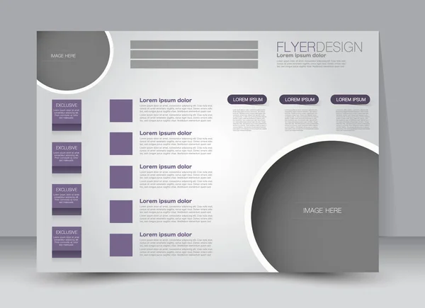 Brochure, dépliant, gabarit de panneau d'affichage orientation paysage — Image vectorielle