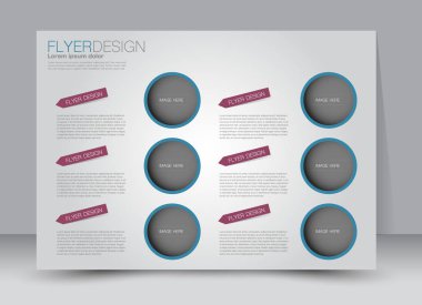 El ilanı, broşür, billboard şablon tasarım yatay yönlendirme