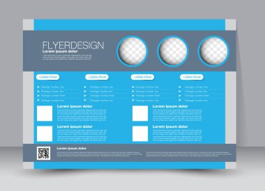 El ilanı, broşür, billboard şablon tasarım yatay yönlendirme