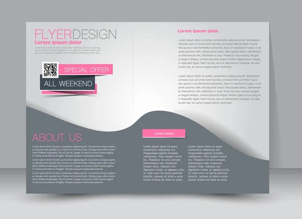 Brochure, dépliant, gabarit de panneau d'affichage orientation paysage — Image vectorielle