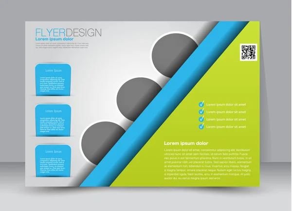 Folheto, brochura, modelo de cartaz orientação da paisagem de design — Vetor de Stock