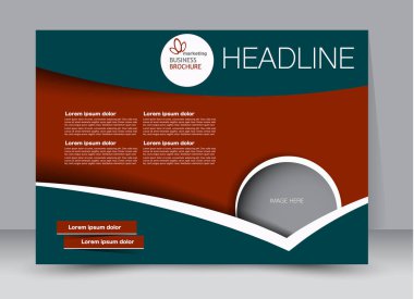 Pano şablonu tasarım yatay yönlendirme