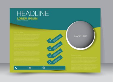 Pano şablonu tasarım yatay yönlendirme