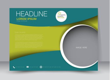 Pano şablonu tasarım yatay yönlendirme