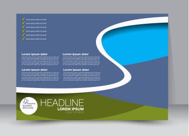 Pano şablonu tasarım yatay yönlendirme