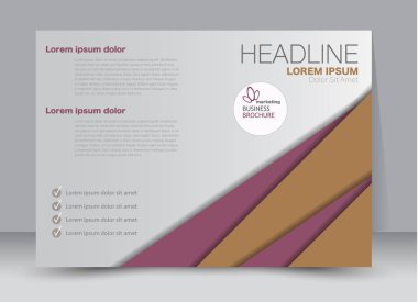 Pano şablonu tasarım yatay yönlendirme