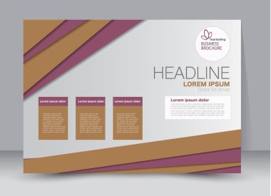 Pano şablonu tasarım yatay yönlendirme