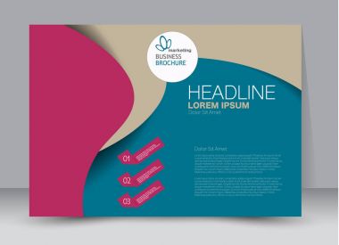 Pano şablonu tasarım yatay yönlendirme