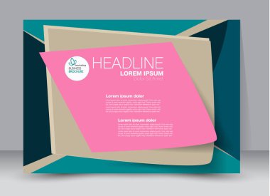 Pano şablonu tasarım yatay yönlendirme