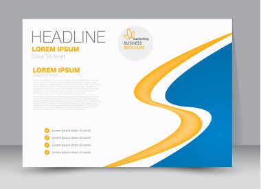 Pano şablonu tasarım yatay yönlendirme