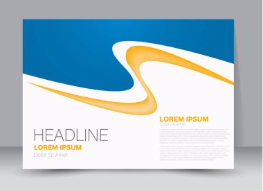 Pano şablonu tasarım yatay yönlendirme