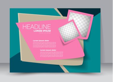 Pano şablonu tasarım yatay yönlendirme