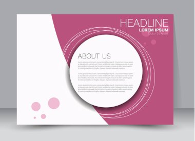 Pano şablonu tasarım yatay yönlendirme