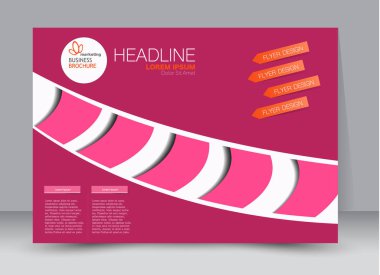 Pano şablonu tasarım yatay yönlendirme