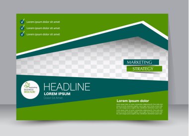 Pano şablonu tasarım yatay yönlendirme