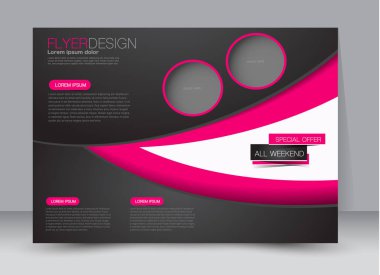 Pano şablonu tasarım yatay yönlendirme