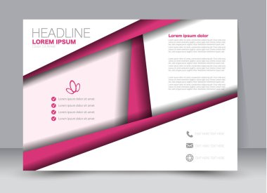 Pano şablonu tasarım yatay yönlendirme